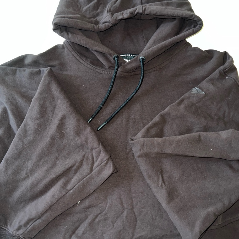 Paper Planes Brown Cropped Hoodie Sweatshirt